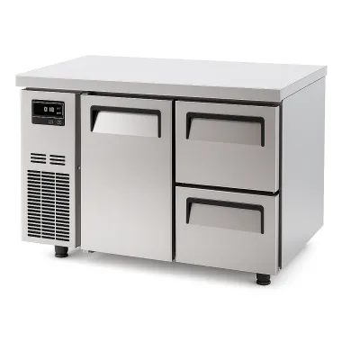 KUR12-2D-2: Bàn mát 1 cửa 2 ngăn kéo 1,2m Turbo Air 