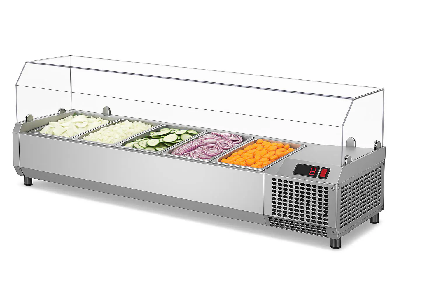 Tủ trưng bày Sushi kính cong 1.8m Turbo Air CTST-1800G