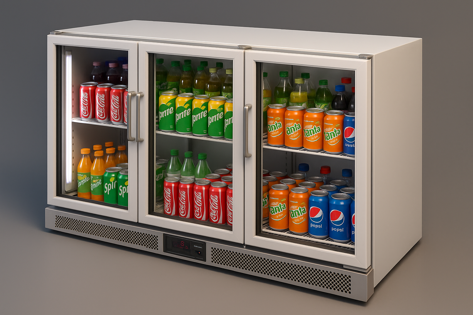 TB13-8H-SWSSS: Bàn mát quầy bar 3 cánh kính Turbo Air