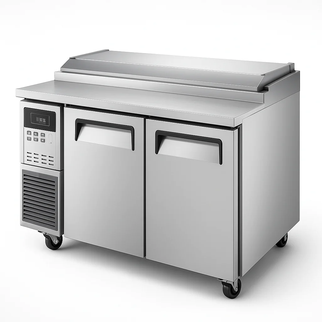 KTR15-2: BÀN PIZZA 2 CÁNH INOX 1.5M TURBO AIR